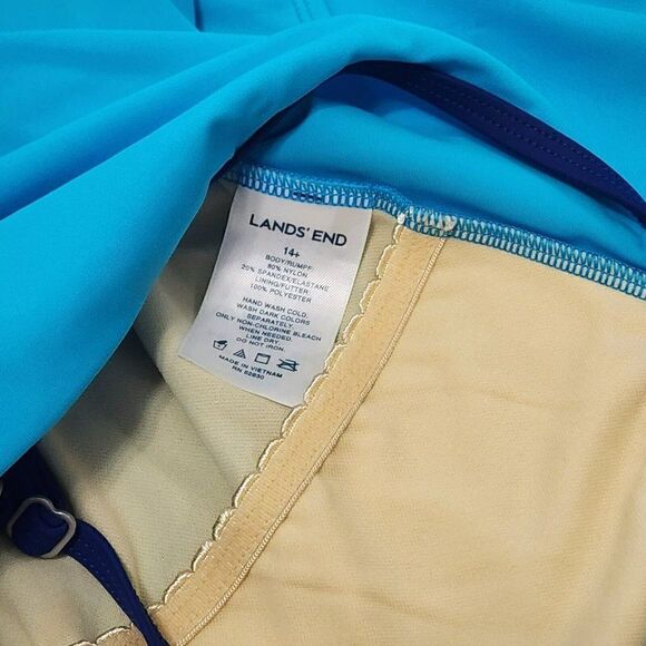3 GIRLS Swimsuits - Size 14/14+/14+ Op, Lands' end - Turquoise - Picture 9 of 14